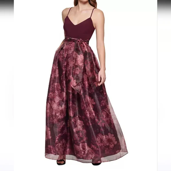 Eliza J Burgundy Dress - Picture 10 of 13